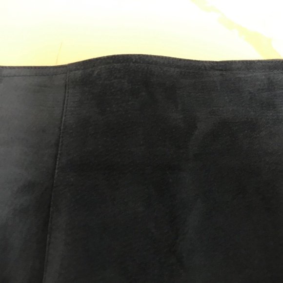 Vintage Danier Leather Suede Long High Waisted Pencil Skirt & Vest Blue M /10 - Picture 14 of 16